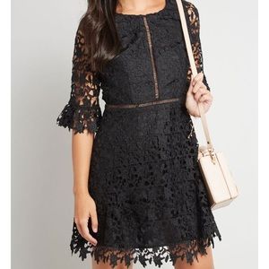 ModCloth/BB Dakota Romantic Black Lace Dress